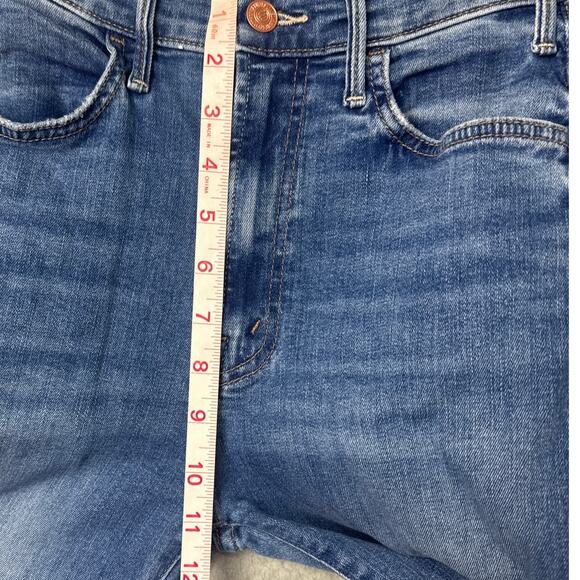 Mother The Hustler Ankle Fray Jeans Healing Jar Size 26 Crop Flare Designer - Picture 6 of 12